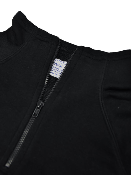 Champions 1/4 Zipper Mock Neck For Ladies-Black-BR14359