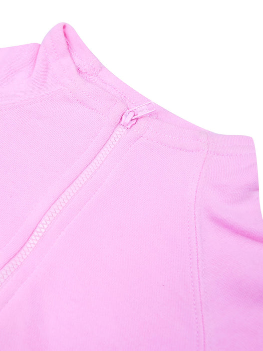 Champions 1/4 Zipper Mock Neck For Ladies-Light Pink-BE2236