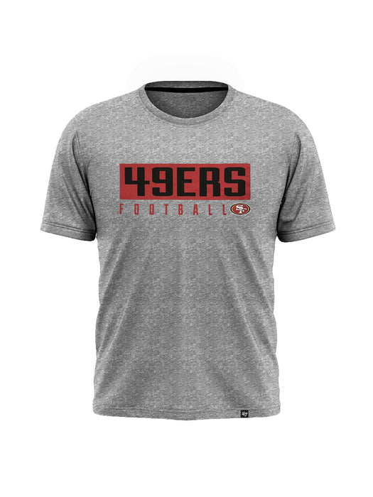 47 Single Jersey Crew Neck Tee Shirt For Men-Grey Melange-BE14766