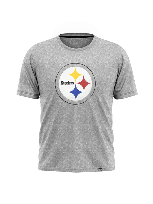 47 Single Jersey Crew Neck Tee Shirt For Men-Grey Melange-AN2914