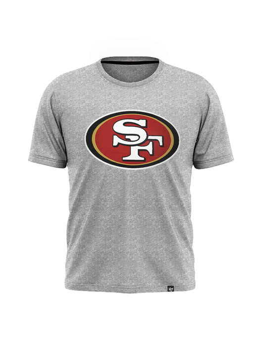 47 Single Jersey Crew Neck Tee Shirt For Men-Grey Melange-AN2914