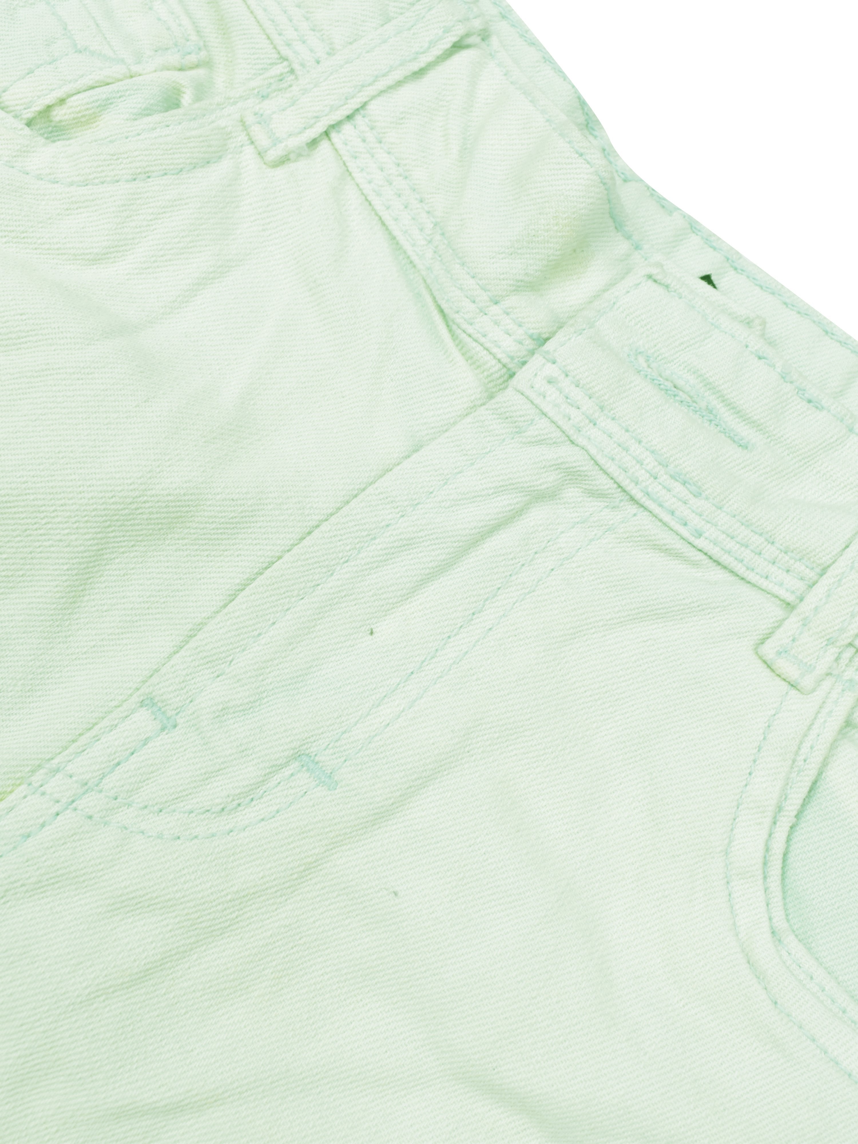 Next Denim Short For Ladies-Cyan Green Faded-F344