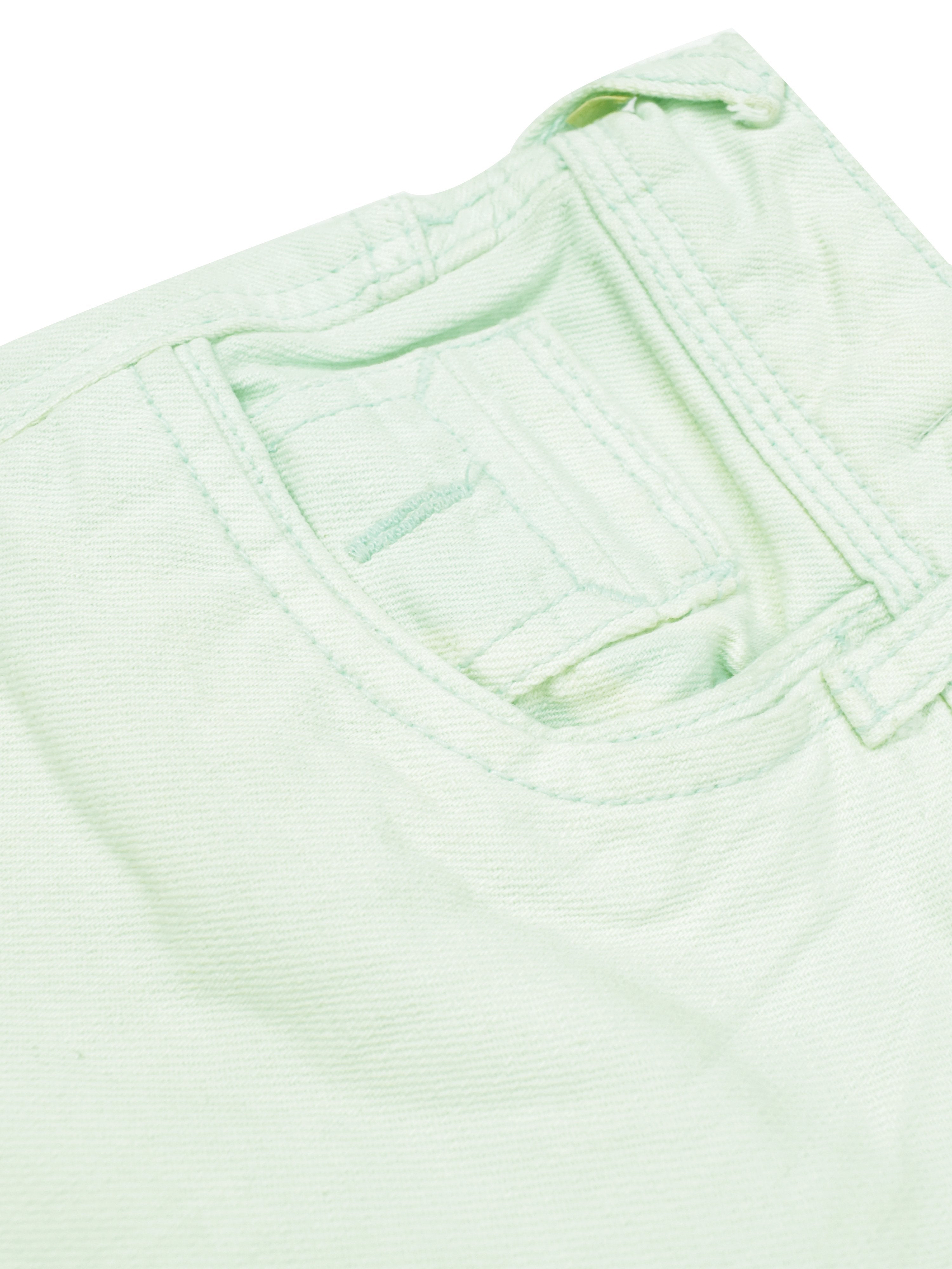 Next Denim Short For Ladies-Cyan Green Faded-F344