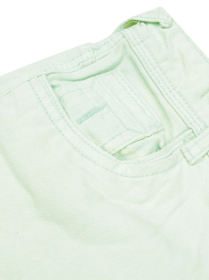 Next Denim Short For Ladies-Cyan Green Faded-F344