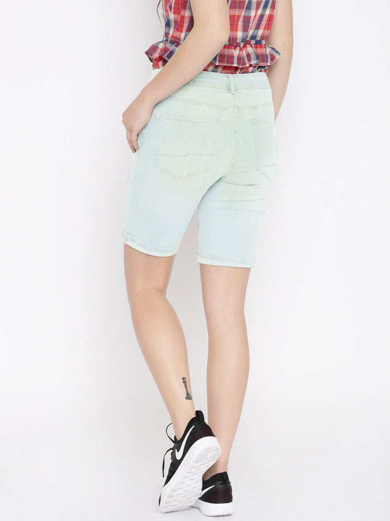 Next Denim Short For Ladies-Sky Blue-F287