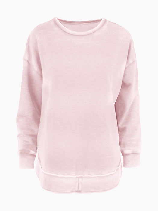 Next Fleece Crew Neck Sweatshirt For Ladies-Light Pink-AN3853