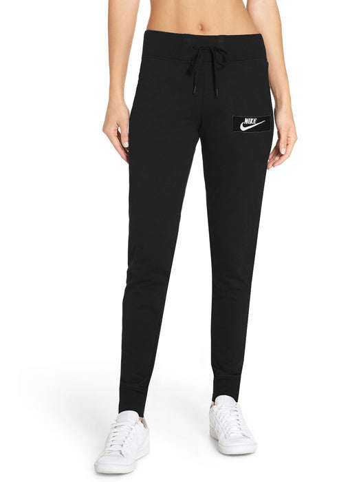 NK Terry Fleece Slim Fit Pant Style Trouser For Ladies-Black-RT547