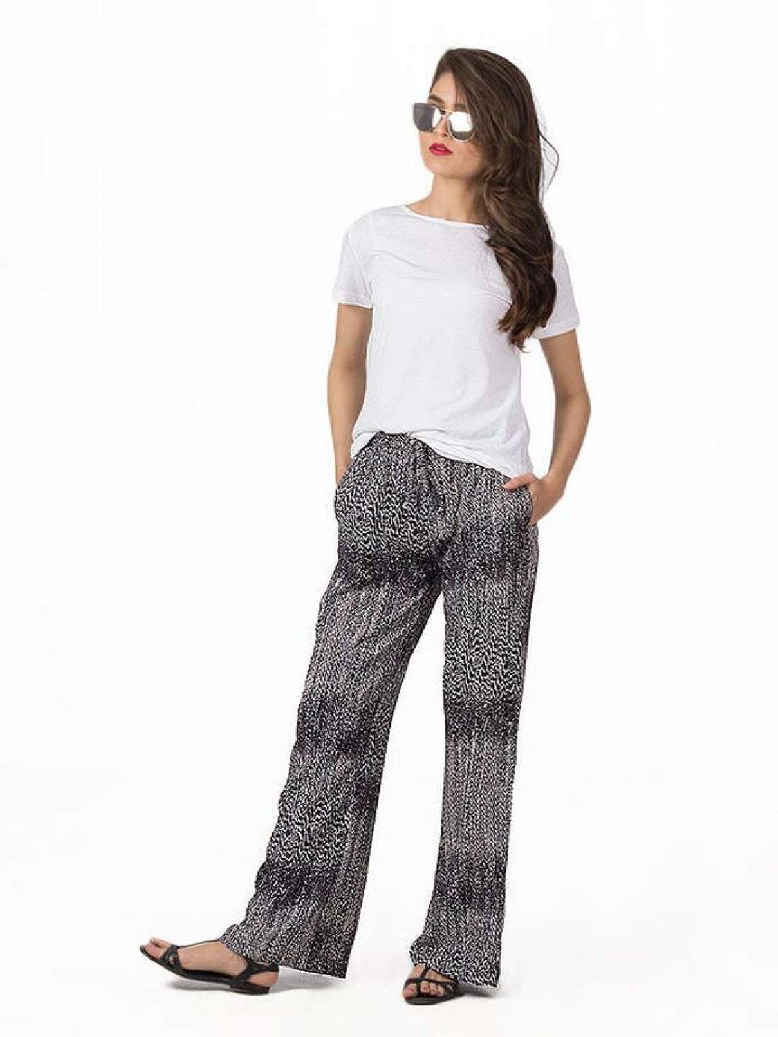 Next Half Sleeve Tee Shirt For Women-White-AN2533