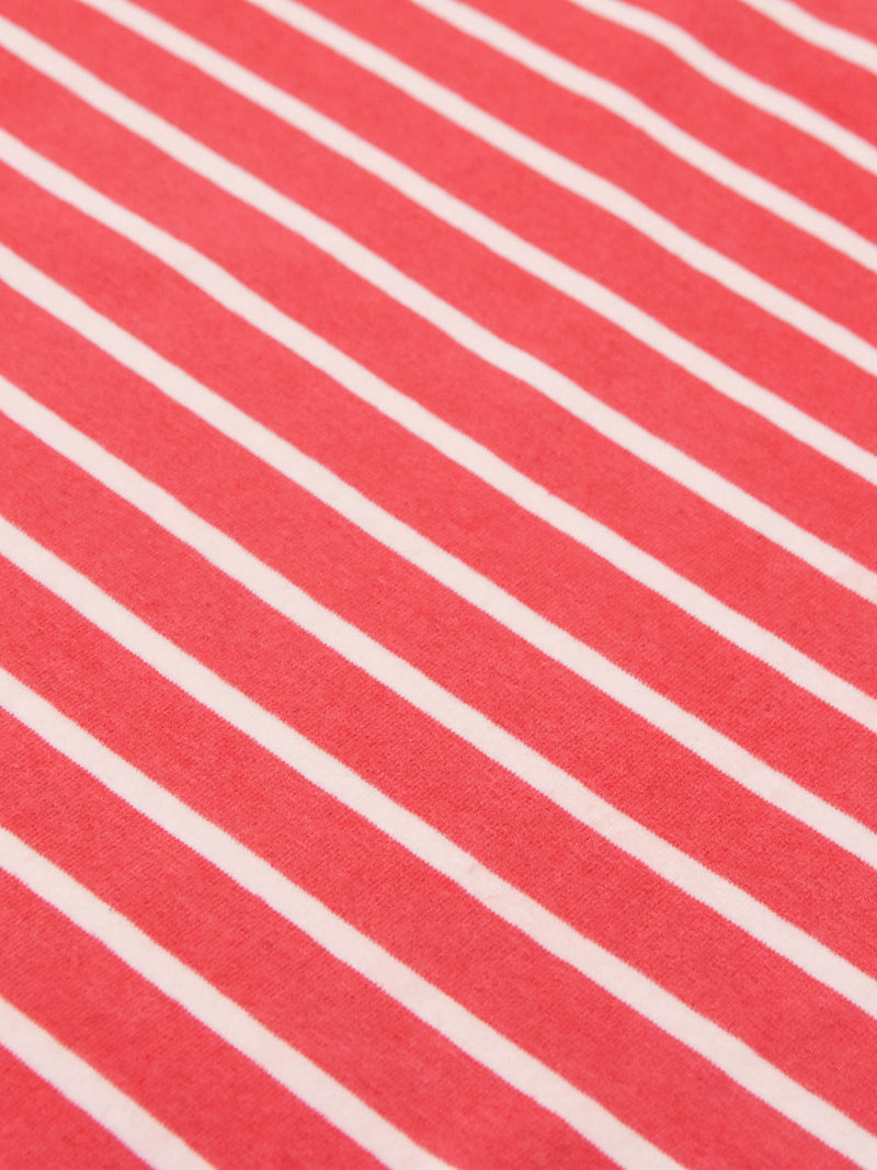 Nxt Long Sleeve Crew Neck Jersey Lycra Strech Blouse For Ladies-Red With Stripes-RZ22