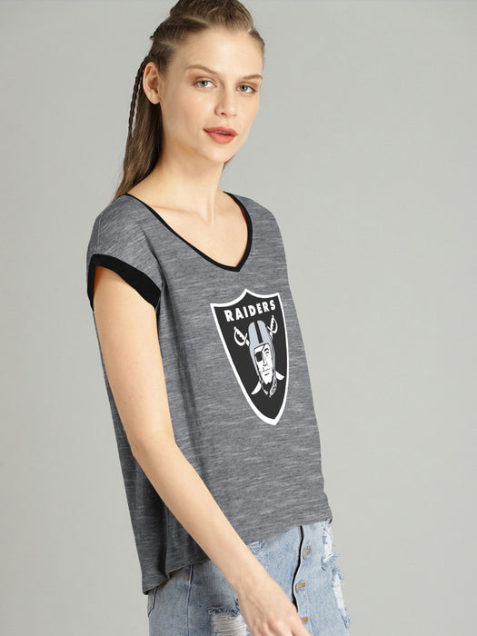 NFL Single Jersey Boxy V Neck Tee Shirt For Ladies-BE14604