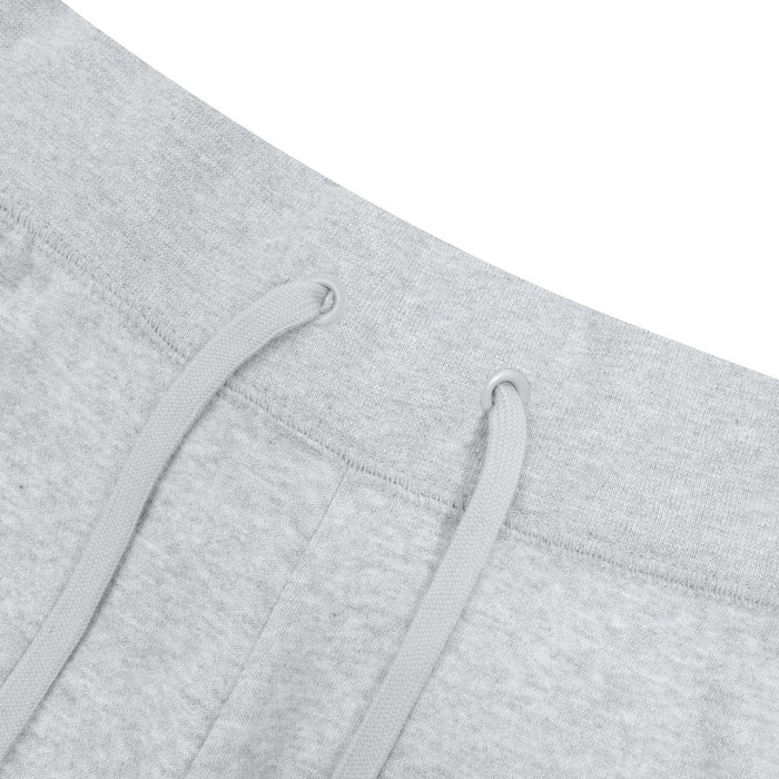 Fleece Capri For Ladies-Grey Melange With Navy Embroidery-BR230