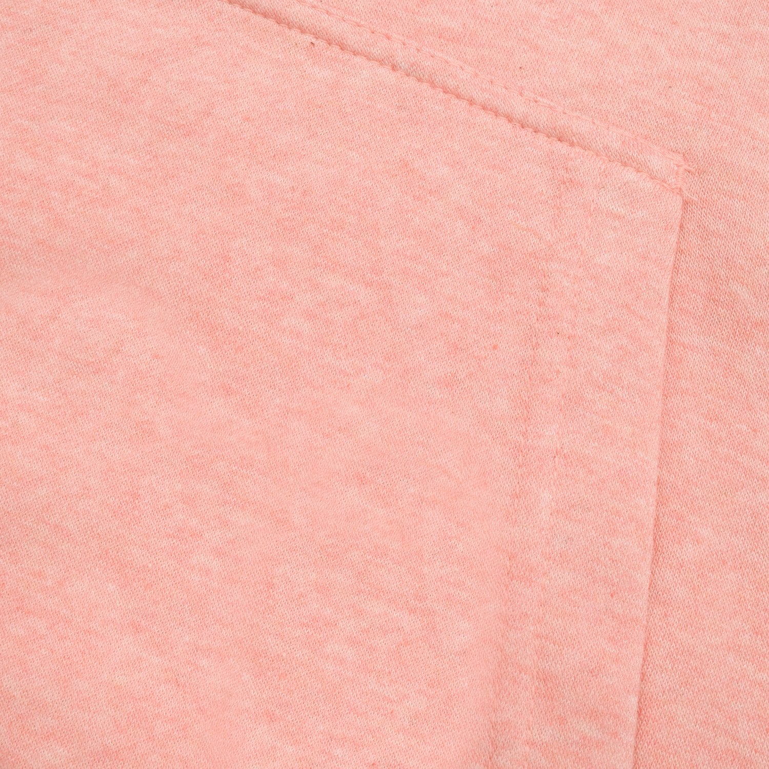 NK Fleece Funnel Neck Pullover Hoodie For Men-Coral Orange Melange With Navy Embroidery-BE13642
