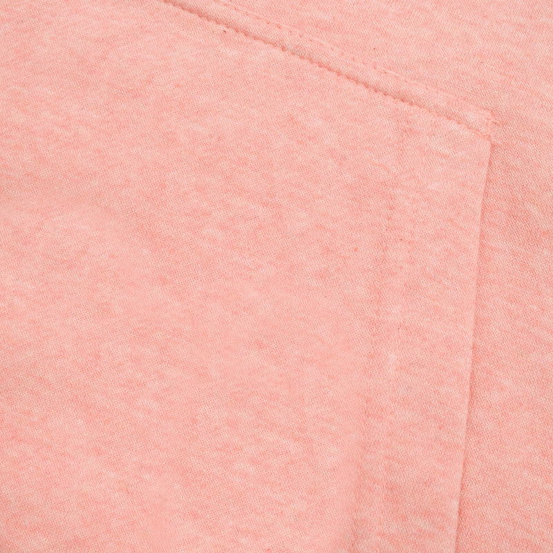 NK Fleece Funnel Neck Pullover Hoodie For Men-Coral Orange Melange With Navy Embroidery-BE13642