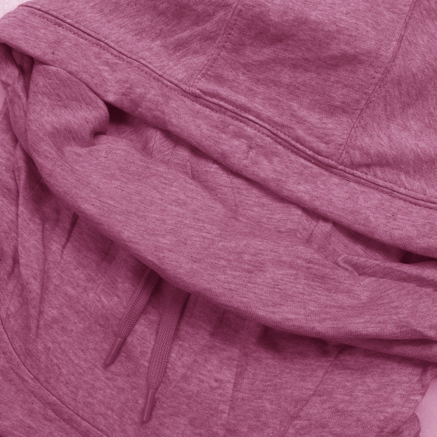 NK Fleece Funnel Neck Pullover Hoodie For Men-Magenta Melange With White Embroidery-SP4087