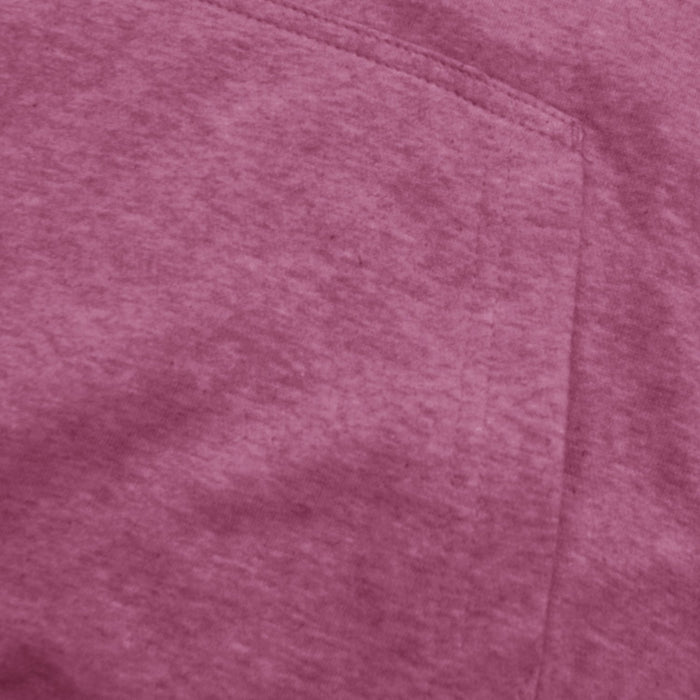 NK Fleece Funnel Neck Pullover Hoodie For Men-Magenta Melange With White Embroidery-SP4087