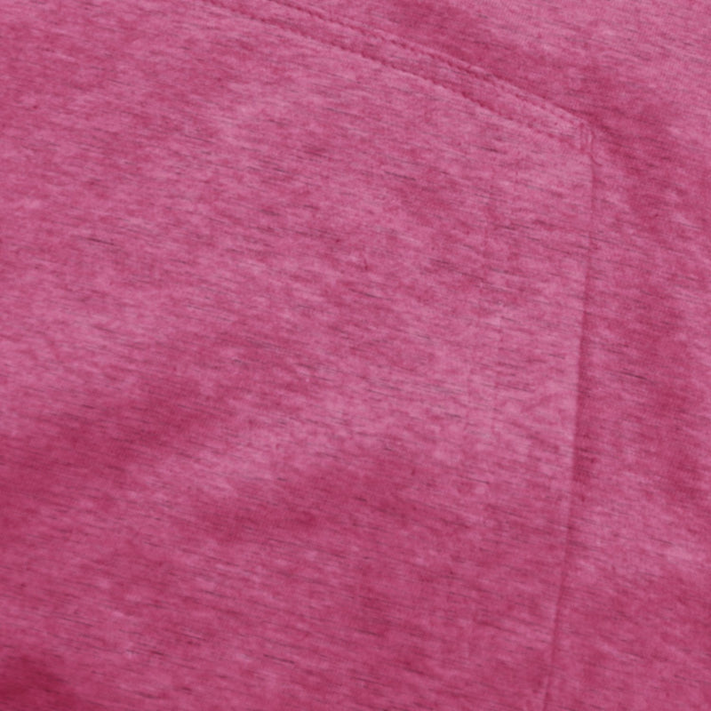 NK Fleece Funnel Neck Pullover Hoodie For Men-Pink Melange With Dark Navy Embroidery-SP4529