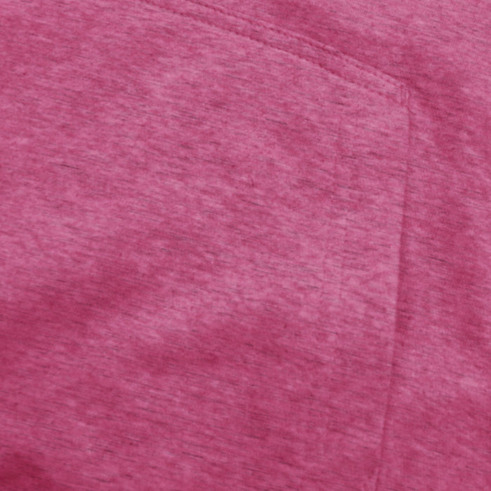 NK Fleece Funnel Neck Pullover Hoodie For Men-Pink Melange With Dark Navy Embroidery-SP4529