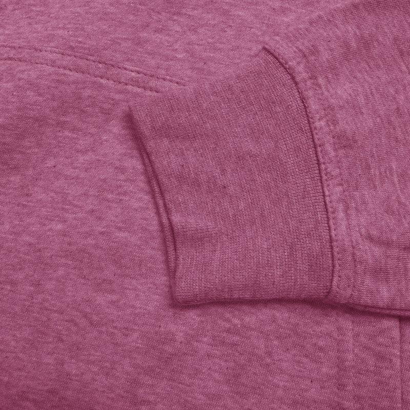 NK Fleece Funnel Neck Pullover Hoodie For Men-Magenta Melange With White Embroidery-SP4087