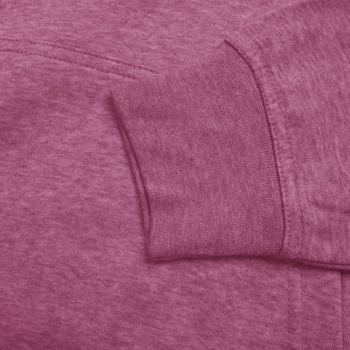 NK Fleece Funnel Neck Pullover Hoodie For Men-Magenta Melange With White Embroidery-SP4087