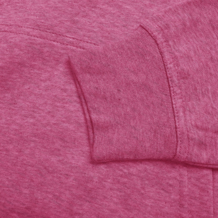 NK Fleece Funnel Neck Pullover Hoodie For Men-Pink Melange With Dark Navy Embroidery-SP4529