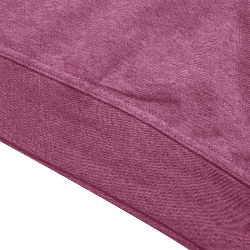 NK Fleece Funnel Neck Pullover Hoodie For Men-Magenta Melange With White Embroidery-SP4087