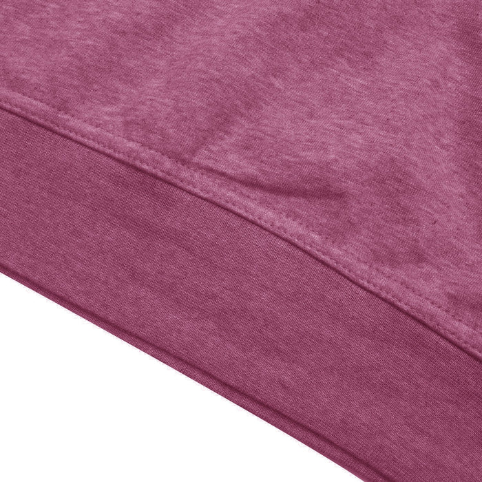 NK Fleece Funnel Neck Pullover Hoodie For Men-Magenta Melange With White Embroidery-SP4087