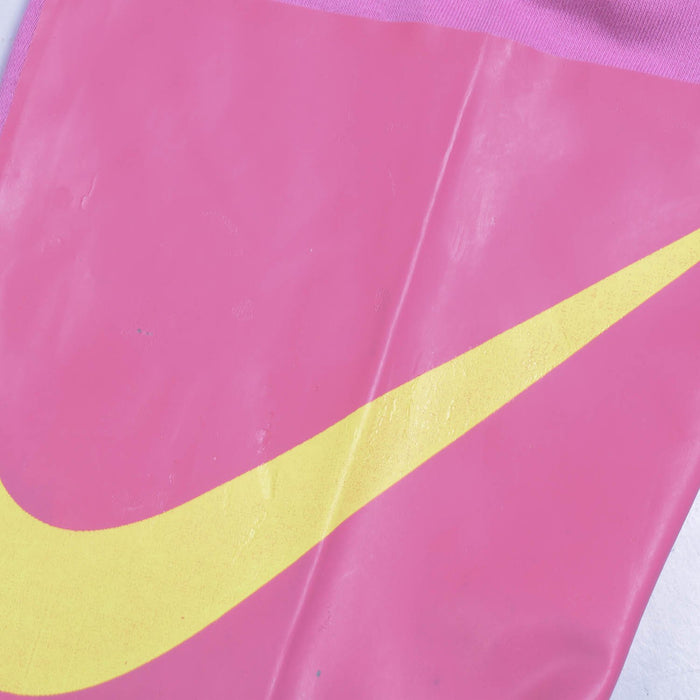 NK Fleece Printed Logo Capri For Ladies-Pink-RT886