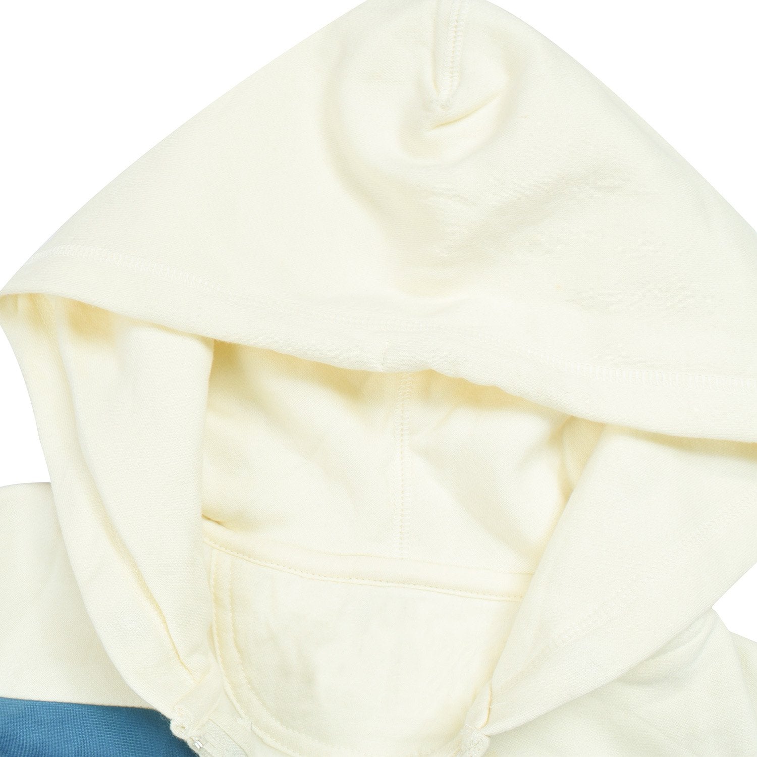 NK Slim Fit Stretchable Zipper Hoodie For Men-Light Yellow with Dark Zinc & Sky Panel-BE11042