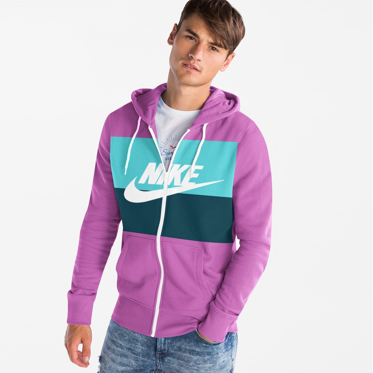 Men Zipper Hood