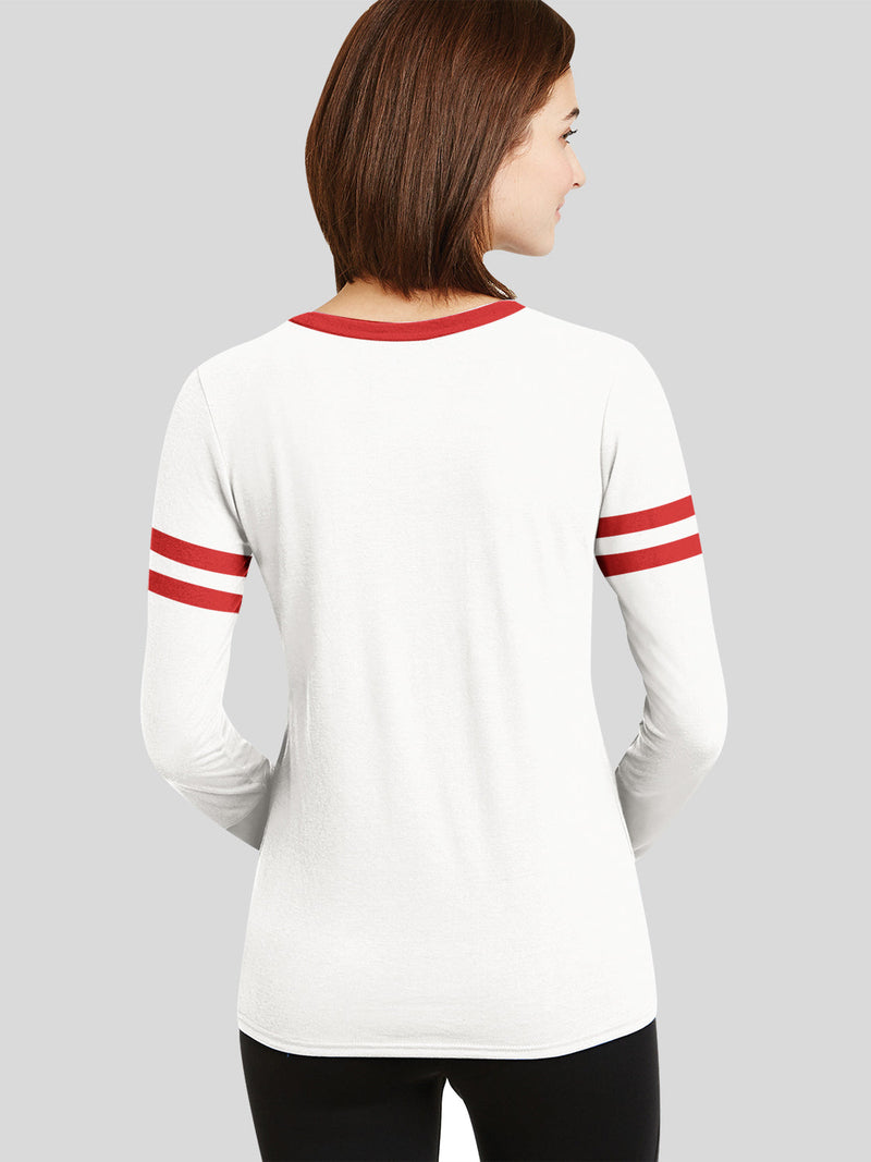 NK Summer Crew Neck Tee Shirt For Ladies-White with Dark Cyan Green Panels-BR14