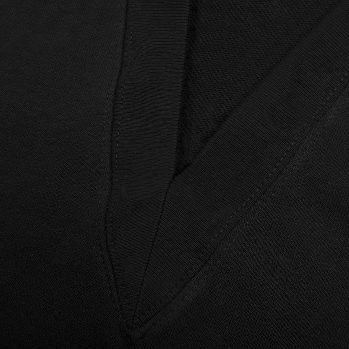 NK Terry Fleece V Neck Hoodie For Ladies-Black-BE13972