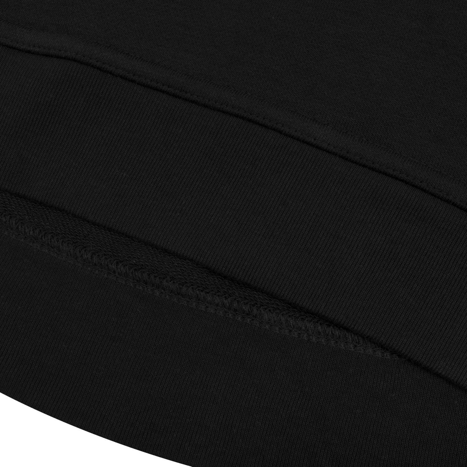 NK Terry Fleece V Neck Hoodie For Ladies-Black-BE13972