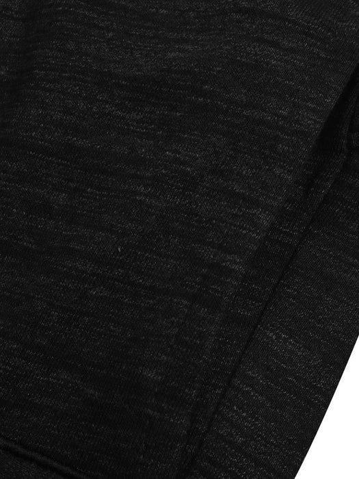 NK Fleece Slim Fit Jogger Trouser For Men-Black Melange-RT1679