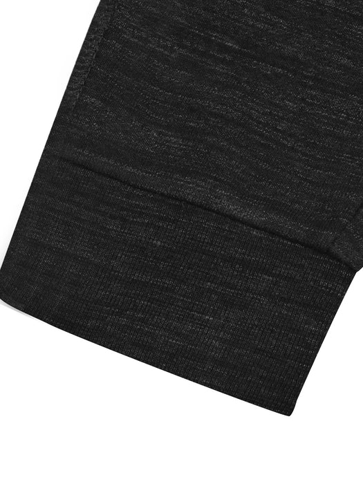 NK Fleece Slim Fit Jogger Trouser For Men-Black Melange-RT1679