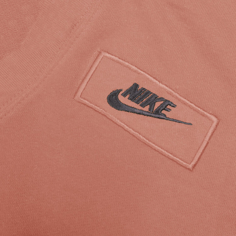 NK Terry Fleece V Neck Hoodie For Ladies-Light Pink-SP4542