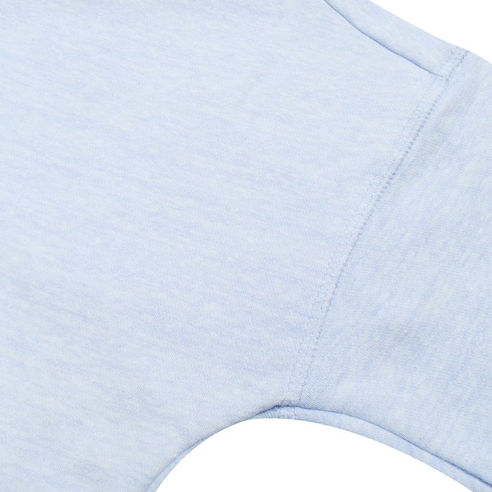 NYC Polo Fleece Cowl Neck Hoodie For Ladies-Sky Blue Melange-BE13721