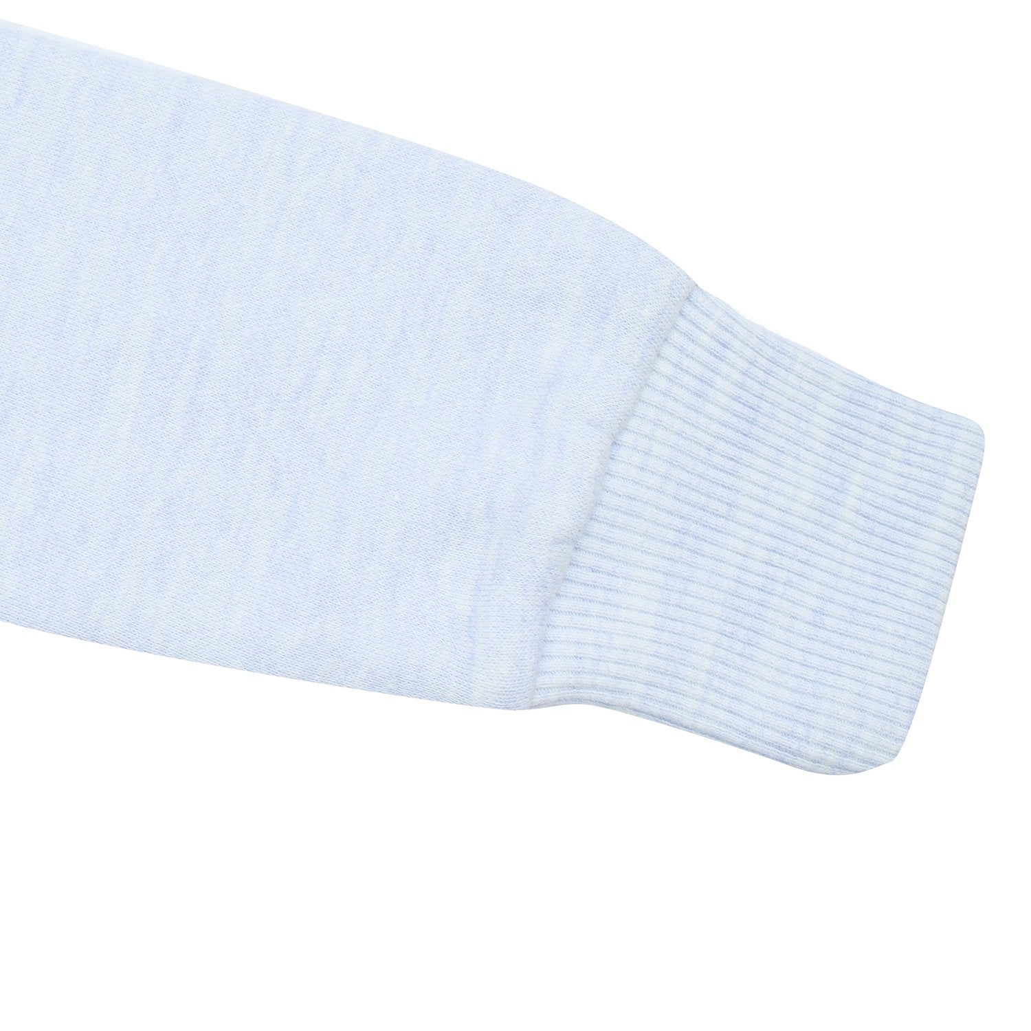 NYC Polo Fleece Cowl Neck Hoodie For Ladies-Sky Blue Melange-BE13721