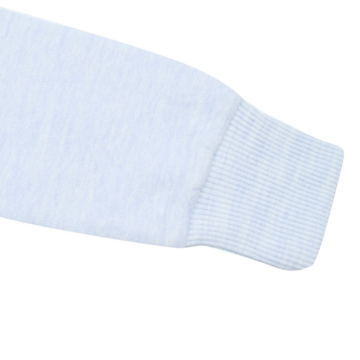 NYC Polo Fleece Cowl Neck Hoodie For Ladies-Sky Blue Melange-BE13721