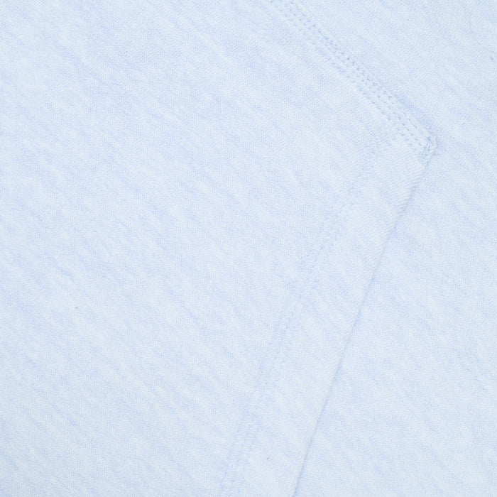 NYC Polo Fleece Cowl Neck Hoodie For Ladies-Sky Blue Melange-BE13721