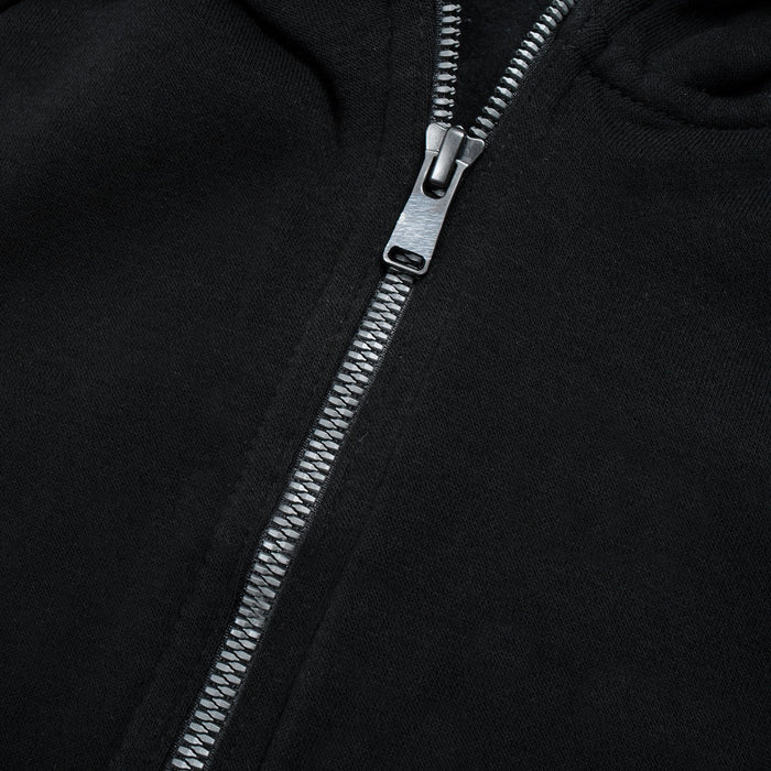 NYC Polo Fleece Zipper Hoodie For Men-Black-BR14352