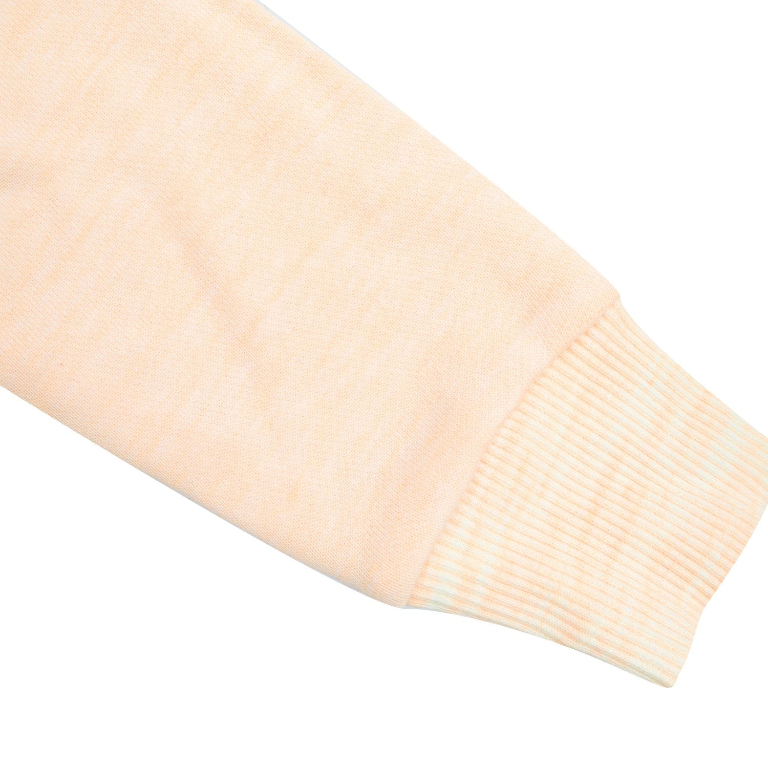 NYC Polo Terry Fleece Cowl Neck Hoodie For Ladies-Light Peach-BE13733
