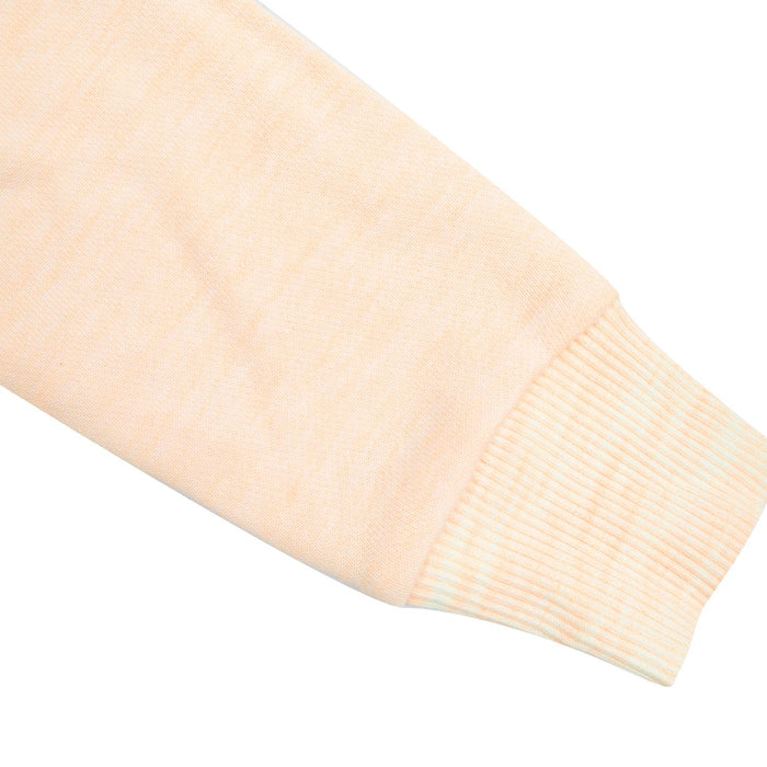 NYC Polo Terry Fleece Cowl Neck Hoodie For Ladies-Light Peach-BE13733