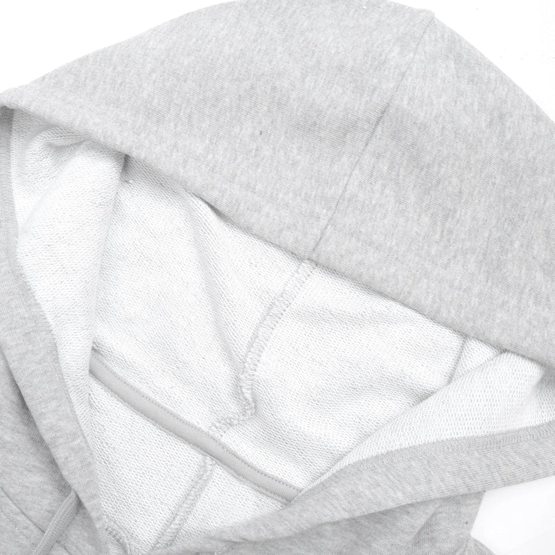 NYC Polo Terry Fleece Essential Pullover Hoodie For Ladies-Grey Melange-RT897