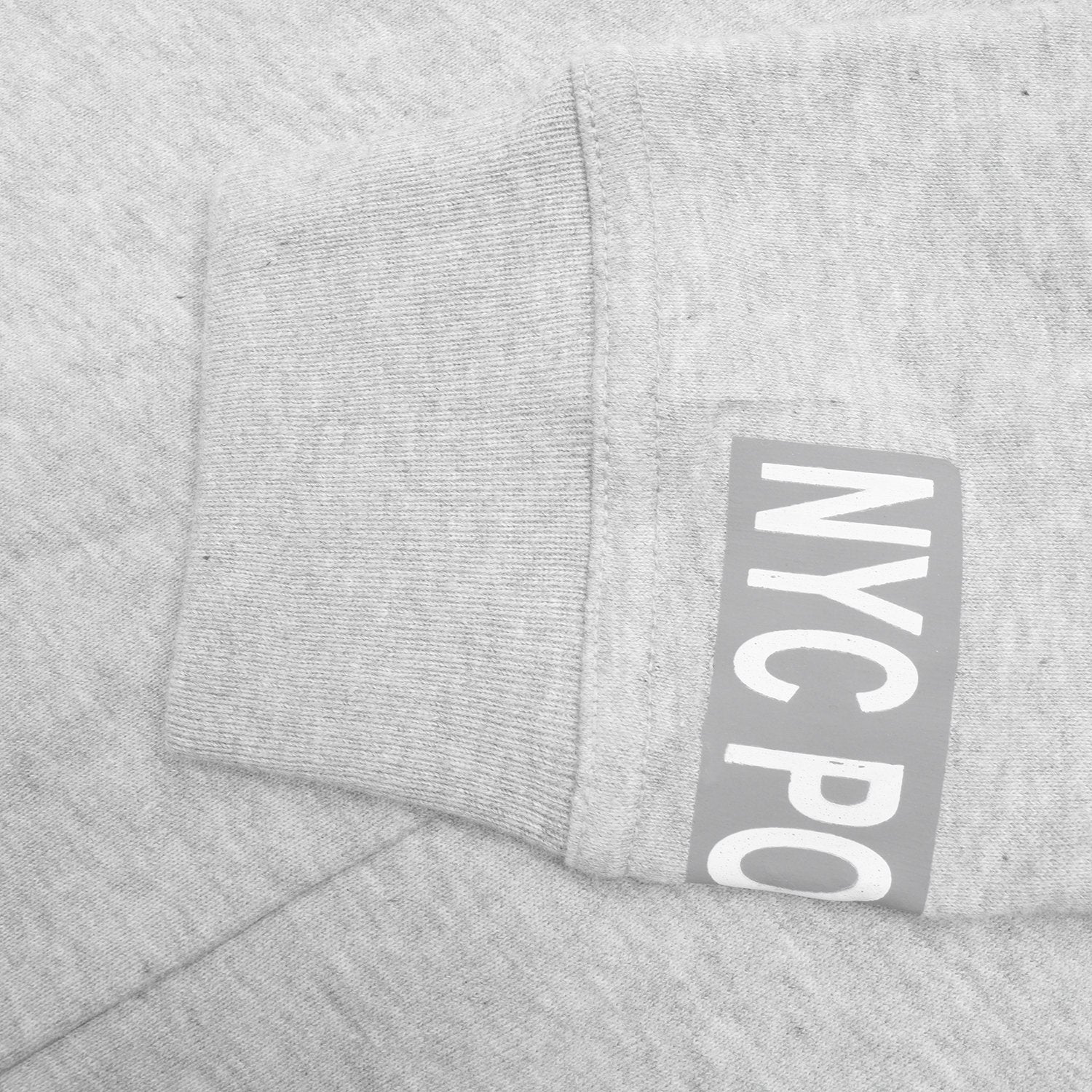 NYC Polo Terry Fleece Lace Up Sweatshirt For Ladies-Grey Melange-BE14013