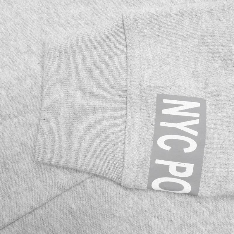 NYC Polo Terry Fleece Lace Up Sweatshirt For Ladies-Grey Melange-BE14013