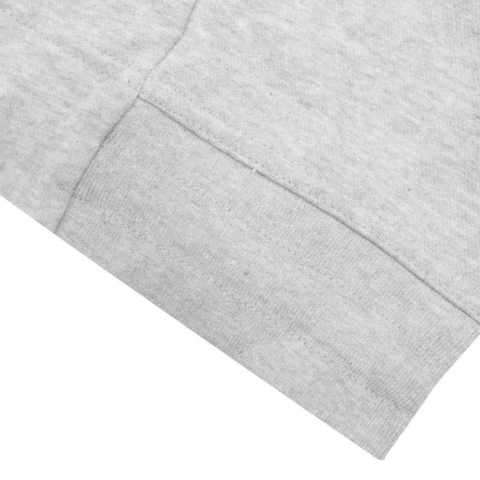 NYC Polo Terry Fleece Lace Up Sweatshirt For Ladies-Grey Melange-BE14013