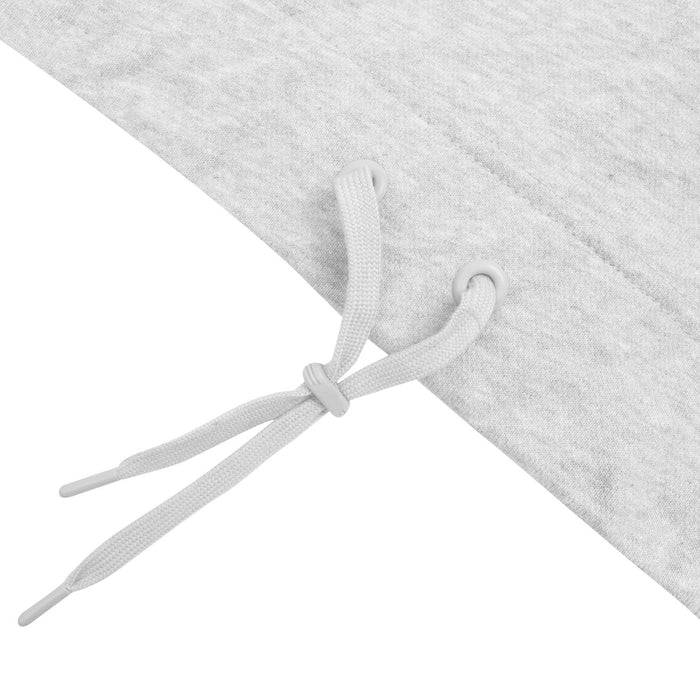 NYC Polo Terry Fleece Lace Up Sweatshirt For Ladies-Grey Melange-BE14013