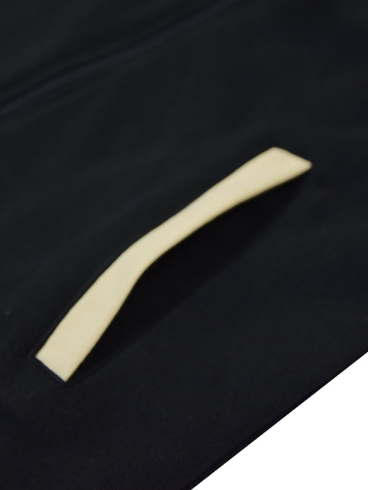 P&B Sleeveless Mock Neck Zipper Jacket For Men-Black & Skin-AN3575