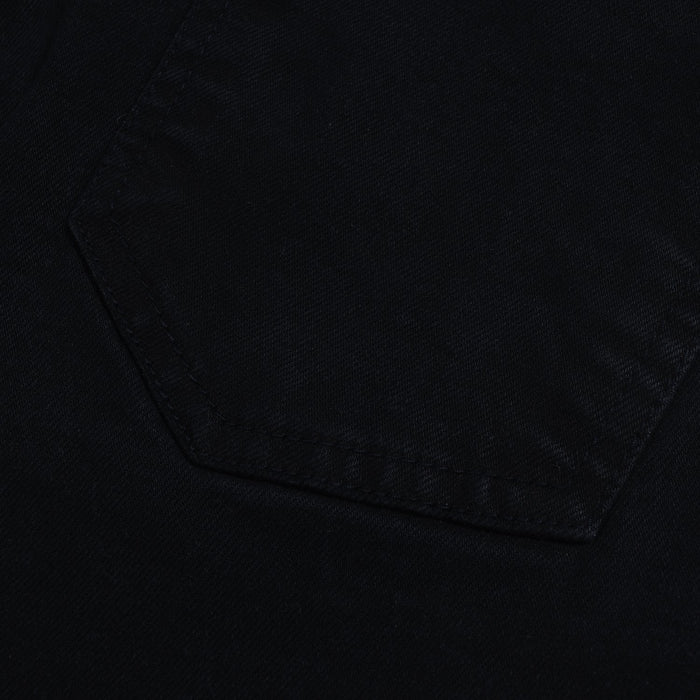 brandsego - Premium Quality Stretch Denim 3 Quarter Short For Men-Black with Panel-BE8991