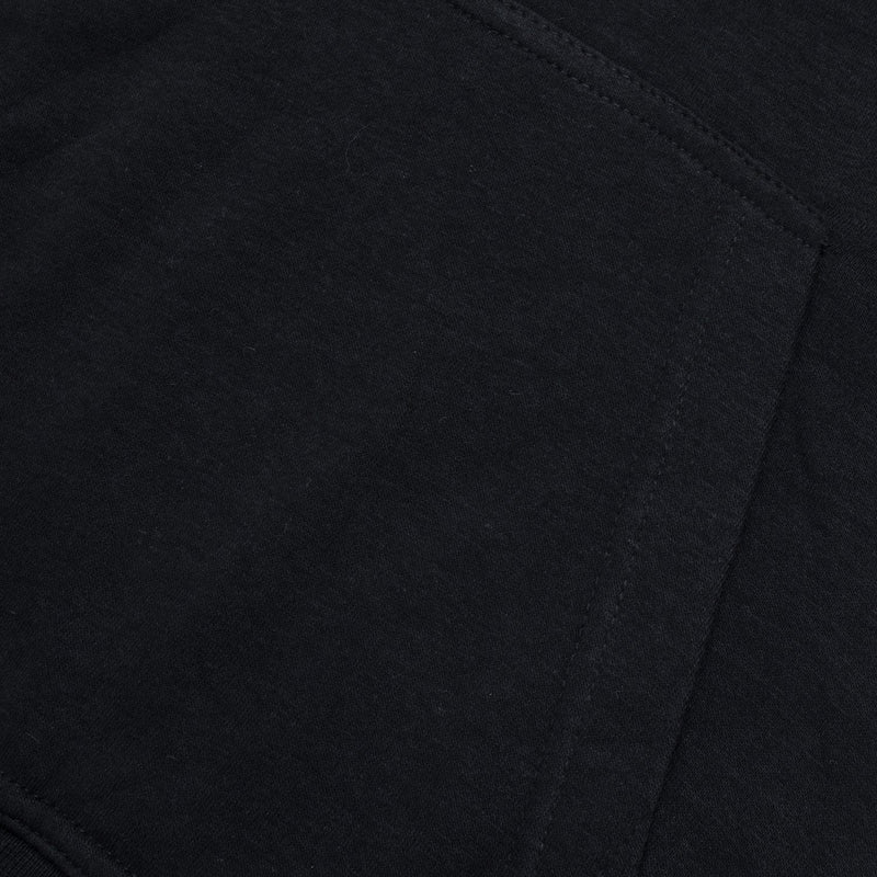 P&B Fleece Pullover Hoodie For Men-Black with Burgundy Melange Panel-BE13174